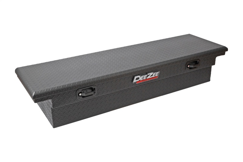 Deezee Universal Tool Box - Red Crossover - Single Lid Black BT Pull Handle (Low/Txt Blk) - DZ 10170LTB