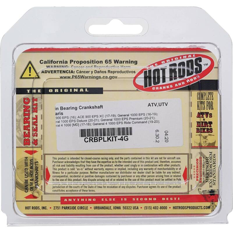 Hot Rods Plain Bearing Crankshaft - CRBPLKIT-4G