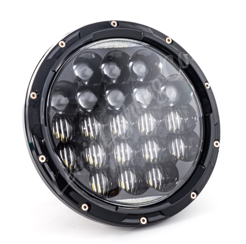 Letric Lighting 7in Led Aggressive Headlght Blk - LLC-ILHC-7A