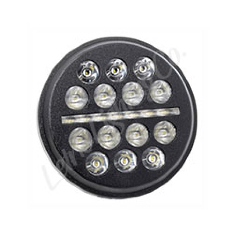 Letric Lighting 5.75? LED Black Buck-Shot Style mini-multi Headlight - LLC-LHC-5B