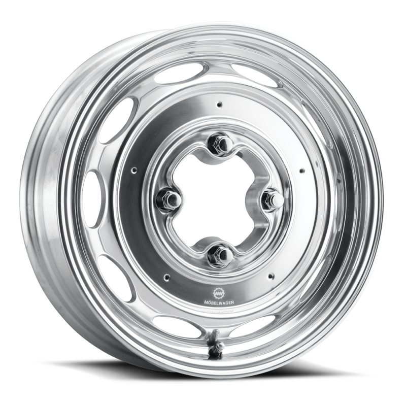 Mobelwagen MW-430P Interceptor 15x5.5in / 4x130 BP / 20mm Offset / 85.85mm Bore - Polished Wheel - MW-430P-55530+20