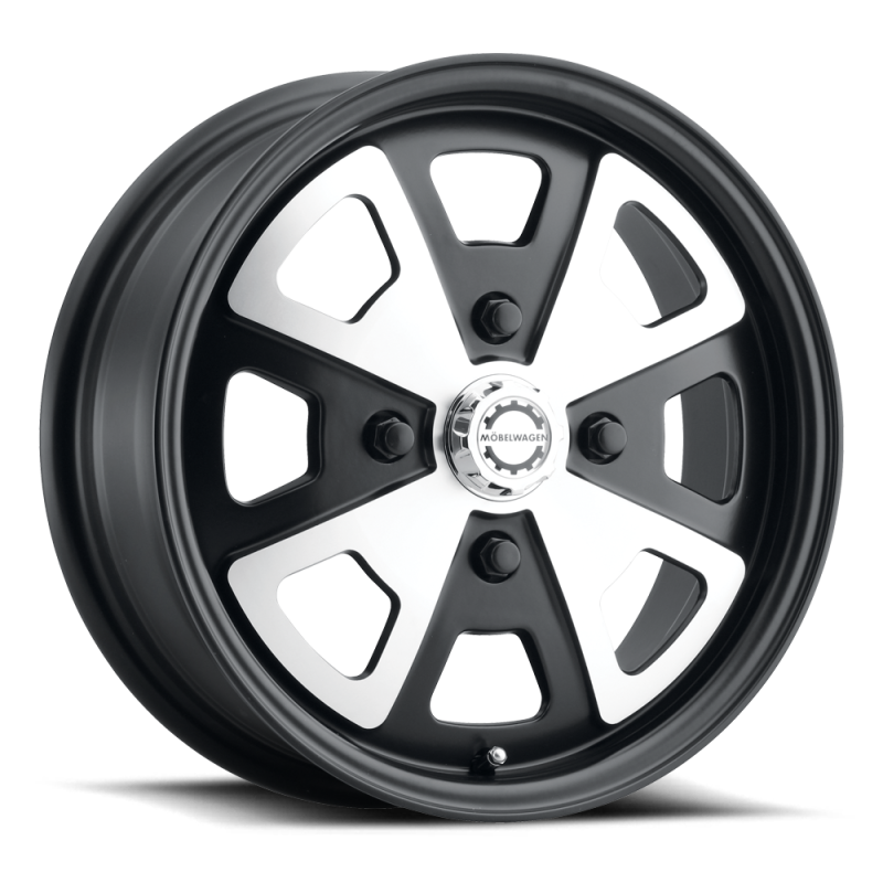 Mobelwagen MW-730M Schnell 15x5.5in / 4x130 BP / 35mm Offset / 79.1mm Bore - Black & Machined Wheel - MW-730M-55530+35