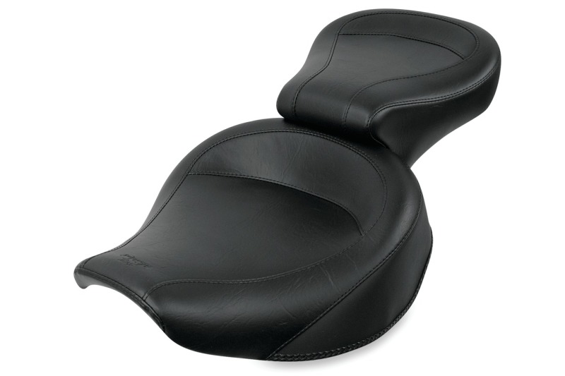 Mustang 82-00 Harley FXR Wide Touring 1PC Seat - Black - 75736
