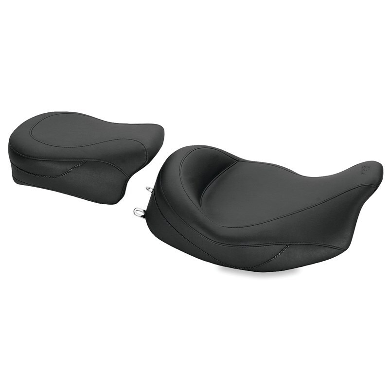 Mustang 08-21 Harley Electra Glide Std,Rd Glide,Rd King,Str Glide Super Touring Solo Seat - Black - 76067