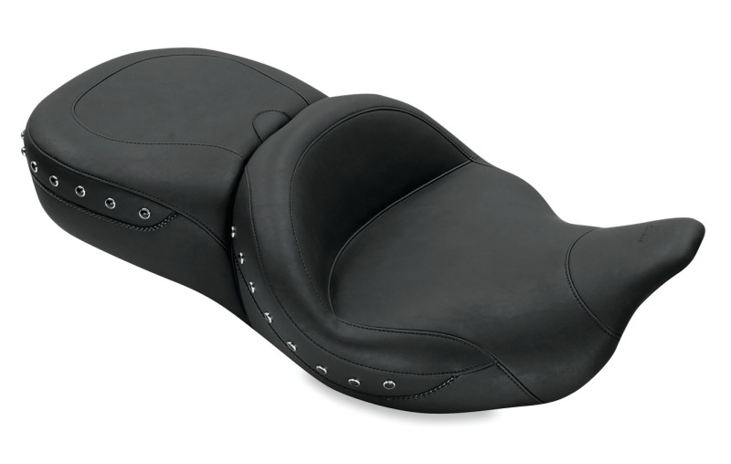 Mustang 08-21 Harley Electra Glide,Rd Glide,Rd King,Str Glide Super Tour 1PC Seat Blk Pearls - Black - 79547