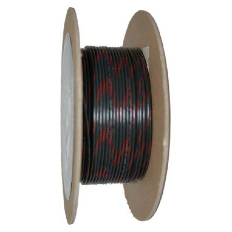 NAMZ OEM Color Primary Wire 100ft. Spool 20g - Black/Red Stripe - NWR-02-100-20