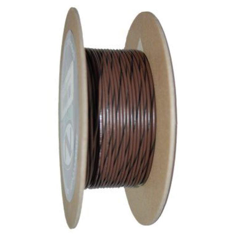 NAMZ OEM Color Primary Wire 100ft. Spool 20g - Brown/Black Stripe - NWR-10-100-20