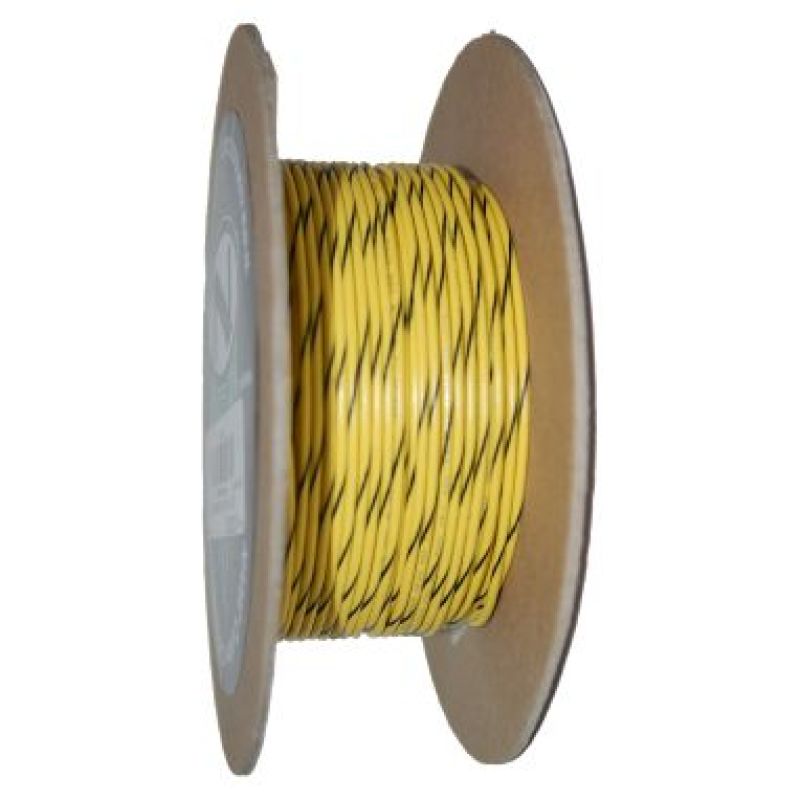 NAMZ OEM Color Primary Wire 100ft. Spool 18g - Yellow/Black Stripe - NWR-40-100