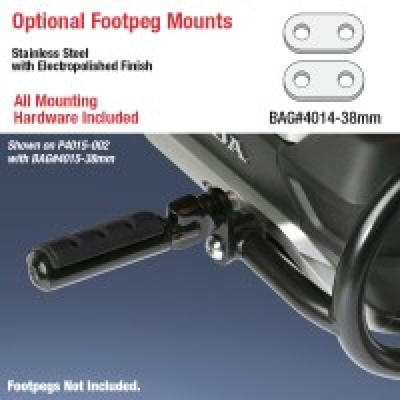National Cycle 18-23 Honda GL1800 Footpeg Bracket 38 mm. - Silver - BAG#4014-38MM
