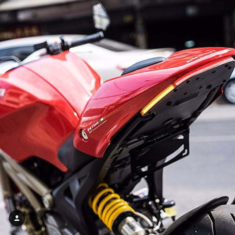 New Rage Cycles 08-14 Ducati Monster 696 Fender Eliminator Kit w/Load EQ - 696-FE-L
