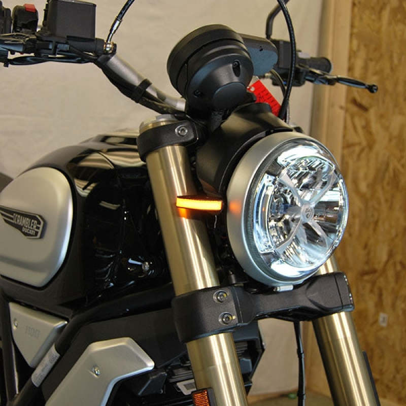 New Rage Cycles 18+ Ducati Scrambler 1100 Front Turn Signals - S1100-FB