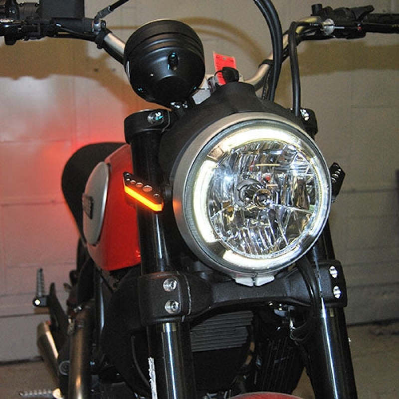 New Rage Cycles 15-22 Ducati Scrambler Front Turn Signals - SCRAMBLER-FB