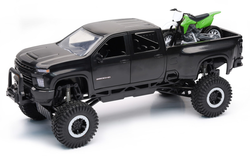 New Ray Toys Chevy Off Road Pickup with Dirt Bike/ Scale - 1:20 - SS-37596