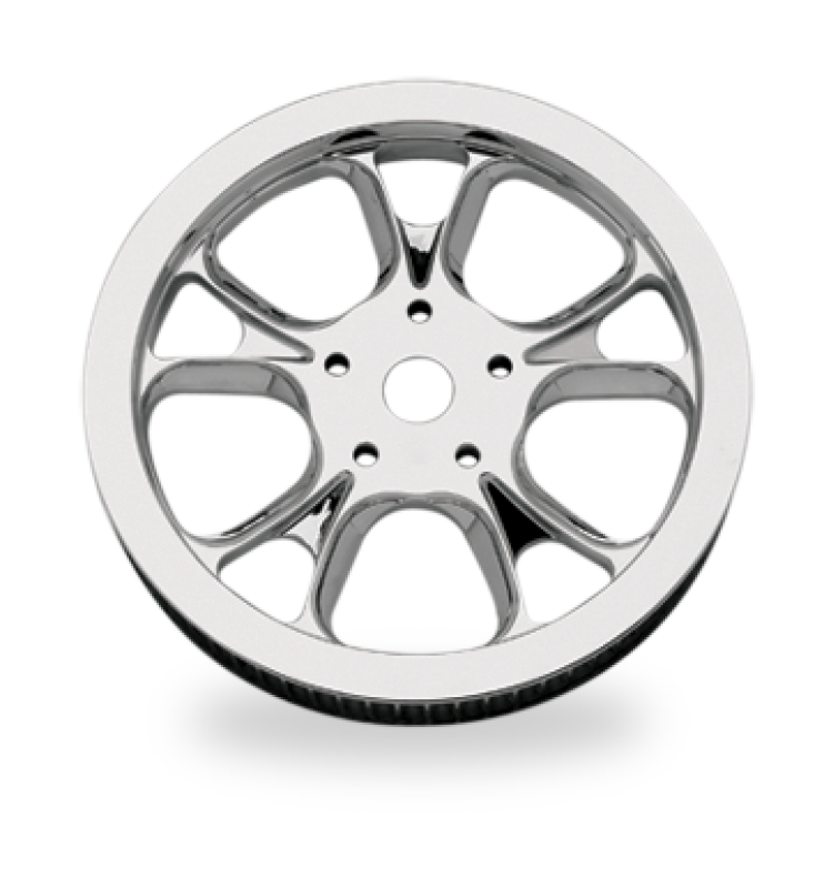 Performance Machine Belt Pulley 66T x 1in  Galaxy - Chrome - 0093-7666GALL-CH