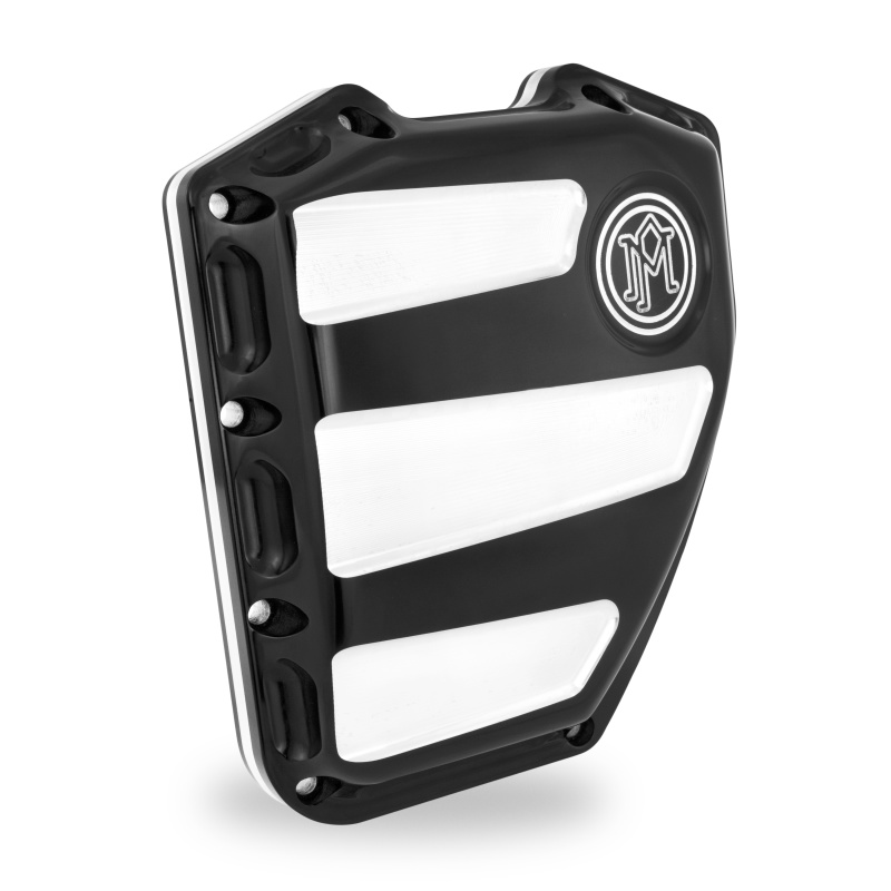 Performance Machine Twin Cam Scallop Timing Cover - Contrast Cut Platinum - 0177-2020-BMP