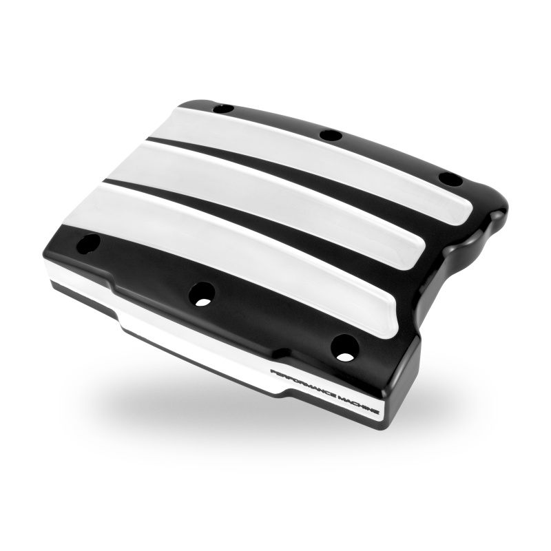 Performance Machine Twin Cam Scallop Rocker Cover - Contrast Cut Platinum - 0177-2021-BMP