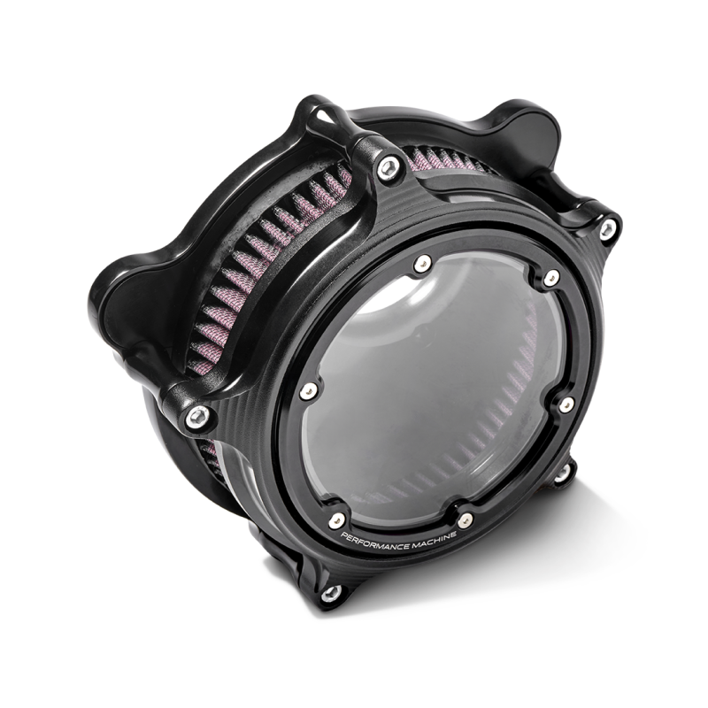 Performance Machine Vision Air Cleaner (W/ Bezel) - Black Ops - 0206-2156-SMB