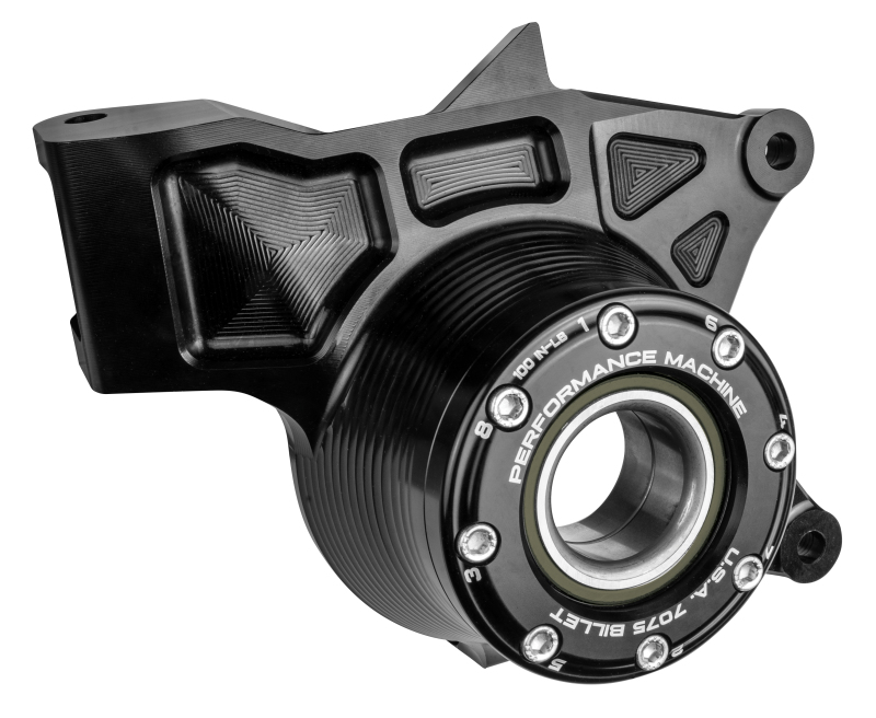 Performance Machine UTV Bearing Carrier Assembly - Black Ano - 0221-1000-B