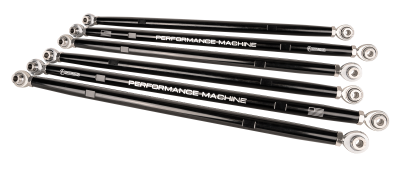 Performance Machine UTV Stock Replacement Radius Rod Set (6 Rods) - Contrast Cut - 0222-2003-BM