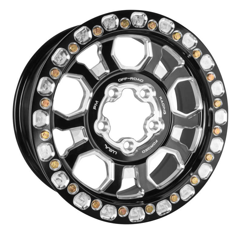 Performance Machine 15x7in Pro R UTV Race Pocket Beadlock Ring Wheel - 412B3-15070-15302-01