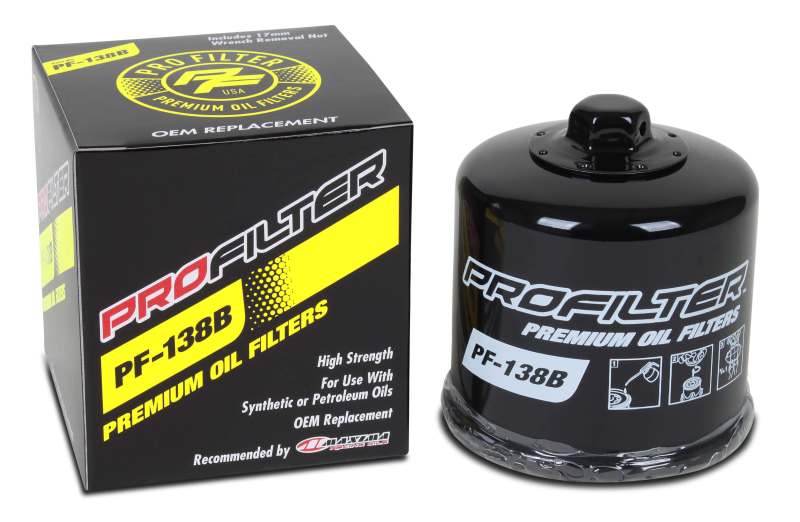 ProFilter Aprilia/Arctic Cat/Kawasaki/Suzuki Spin-On/Black/Various Performance Oil Filter - PF-138B