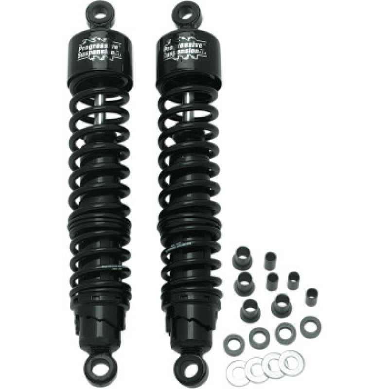 Progressive Harley 413 Series Shocks 15.0in - Black - 413-4039B