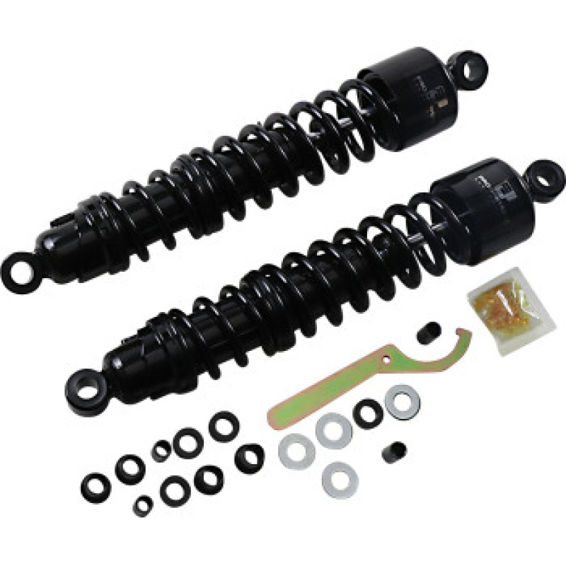 Progressive Harley 413 Series Shocks 15.0in - Black - 413-4041B