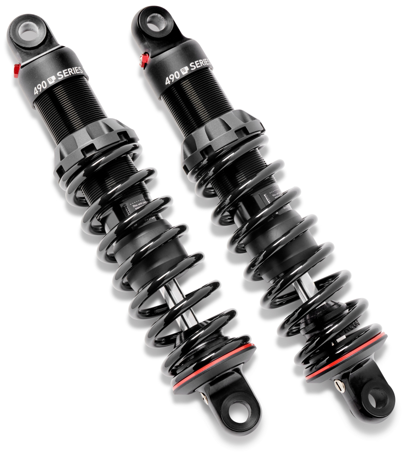 Progressive Harley 490 Series Shocks 15.0in Bearing - Black - 490-1019