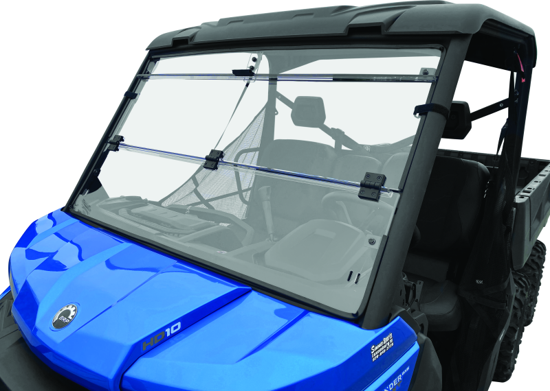 QuadBoss 16-22 Can-Am Defender HD10 Windbreak Folding Windshield - 375784