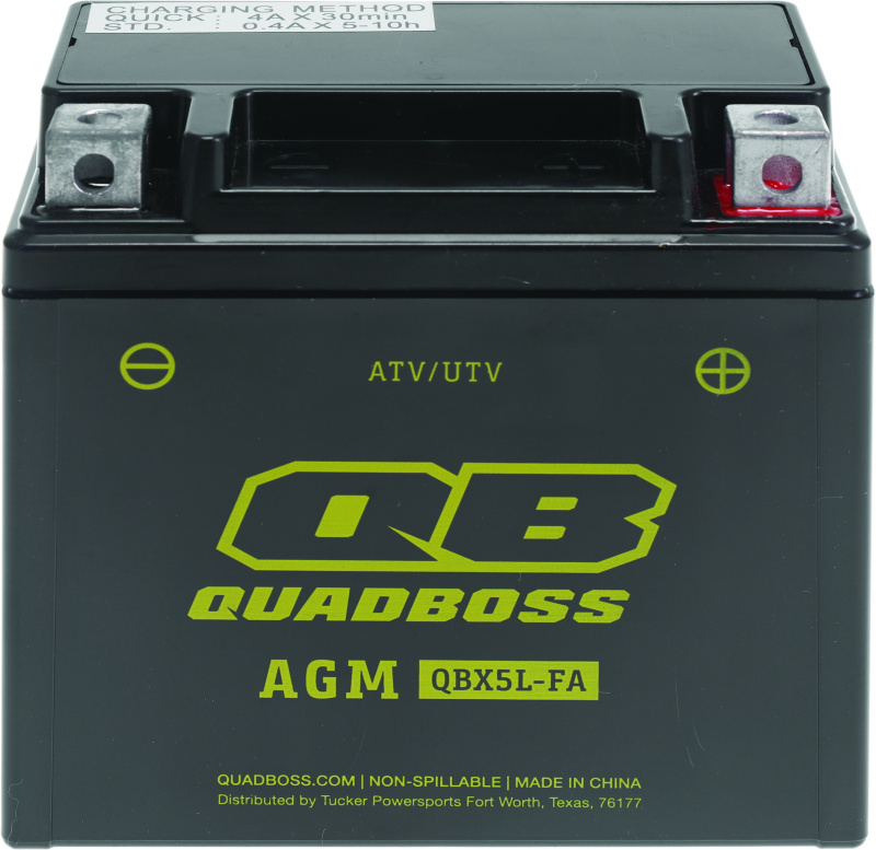 QuadBoss 06-08 Arctic Cat 50 DVX Maintenance-Free AGM Battery - 401376
