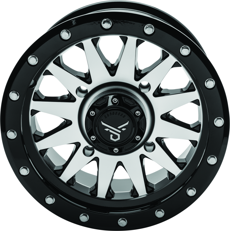 QuadBoss Wagon 14X7 4+3 4/156 Black Machined - 608554