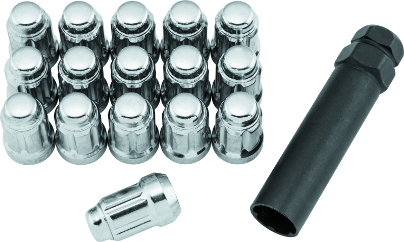 QuadBoss Spline Lug Nuts 12x1.25 - Silver - 608816