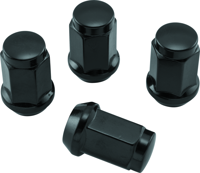 QuadBoss Lug Nuts 12x1.5 - 17mm-Od - Black - Box of 4 - 608932