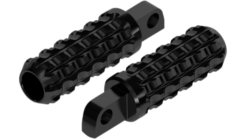 Roland Sands Design Foot Pegs Billet Traction - Black Ano - 0035-1128-B