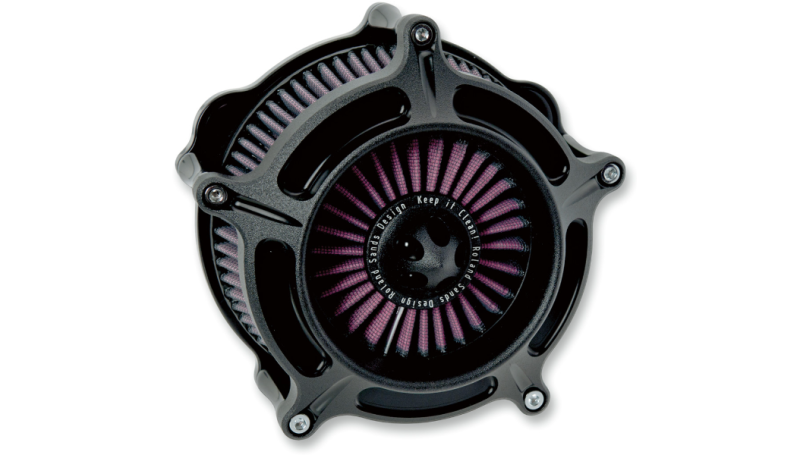 Roland Sands Design Turbine Air Cleaner - Black Ops - 0206-2037-SMB