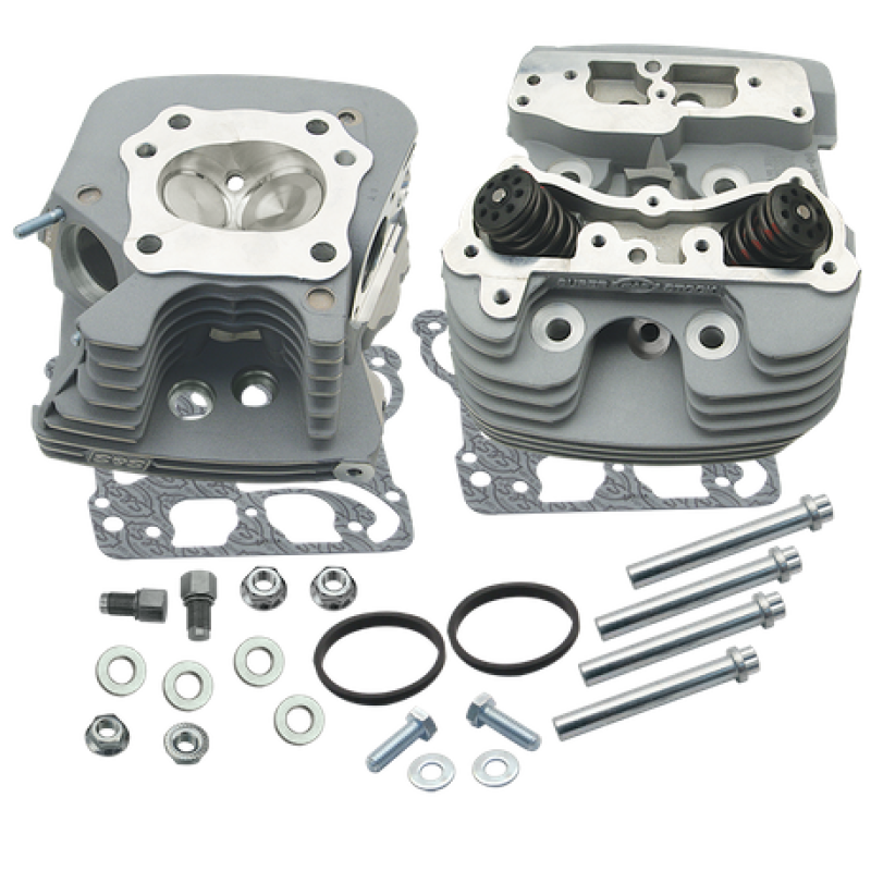 S&S Cycle 08-16 Touring Super Stock 89cc Cylinder Head Kit - Silver - 106-3255