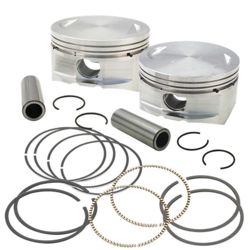 S&S Cycle 2007+ BT 3.927in +.010in Bore 106in Big Bore Forged Pistons - 106-4416