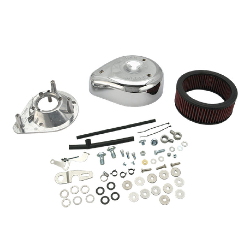 S&S Cycle 04-16 Sportster Models Teardrop Air Cleaner Kit for Super E/G Carb - 17-0428