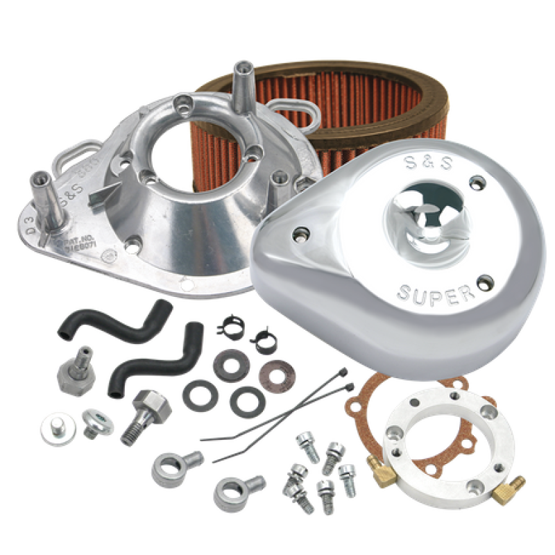S&S Cycle 93-06 BT w/ Stock CV Carburetors Teardrop Air Cleaner Kit - 17-0450
