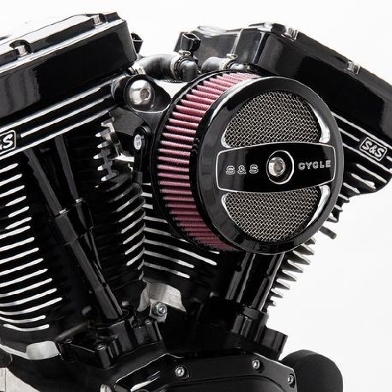 S&S Cycle 08-17 Touring/16-17 Softail Models Stealth Air Cleaner Kit w/ Air 1 Cover - 170-0485