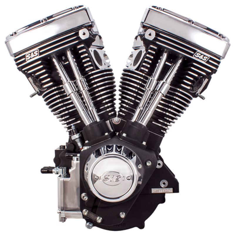 S&S Cycle 84-99 BT V111 Long Block Engine - Wrinkle Black - 310-0766