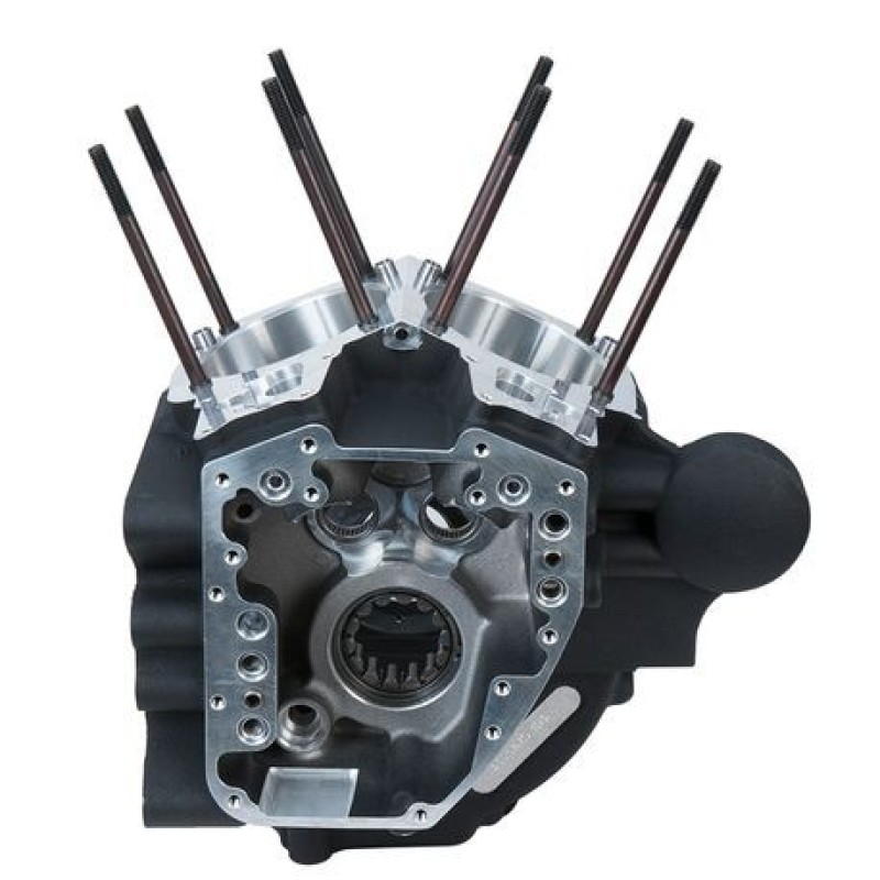 S&S Cycle 06-17 Dyna Models w/ Stock Bore Alternator Style Crankcase - Wrinkle Black - 310-0878