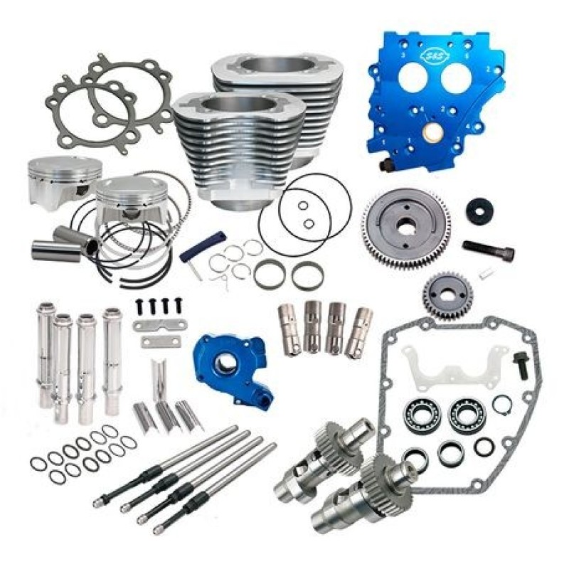 S&S Cycle 99-06 BT 100in Power Package - Silver - 330-0663