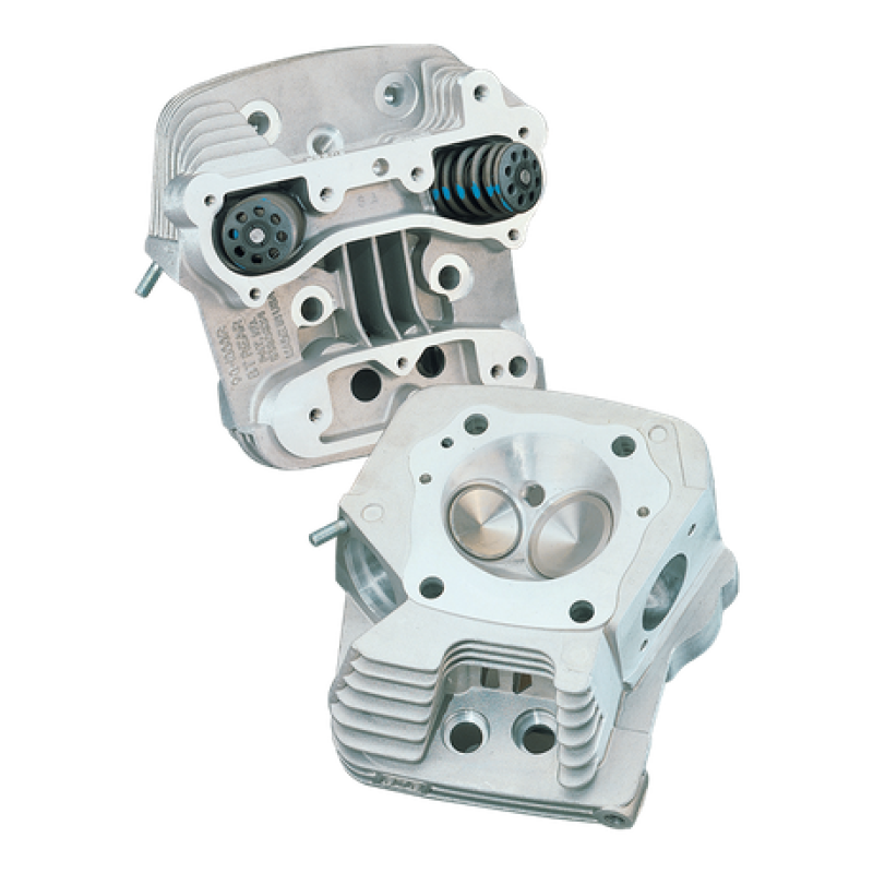 S&S Cycle 84-99 BT 83cc Cylinder Head Kit For S&S 4in Bore - Natural Aluminum Finish - 90-1015