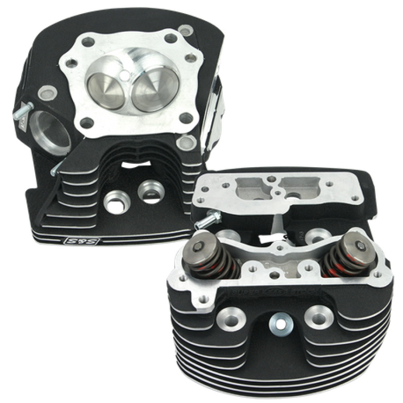S&S Cycle 84-99 BT Super Stock Cylinder Heads - Polished Aluminum Finish - 90-1371