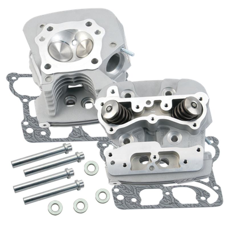 S&S Cycle 2006 Dyna Super Stock 91cc Cylinder Heads - Silver - 900-0344