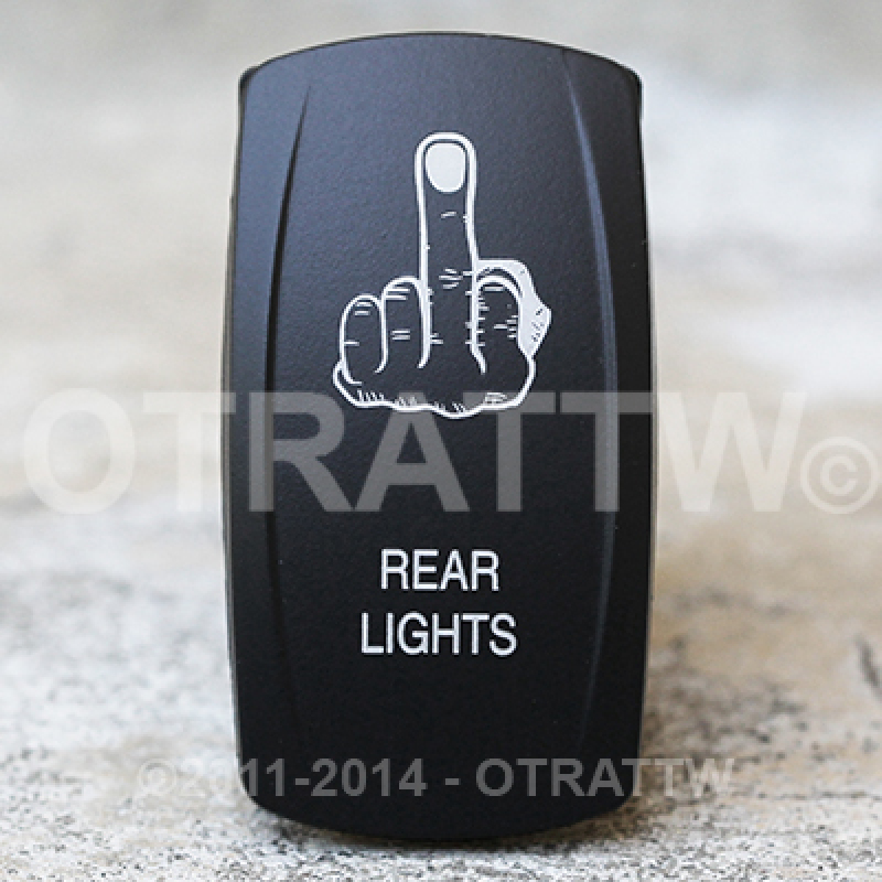 Spod Rocker Rear Lights using middle finger graphic Switch - 860565