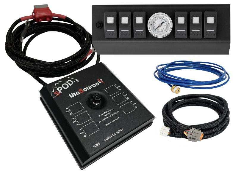 Spod 09-18 Jeep Wrangler JK SourceLT w/ Air Gauge and Blue LED Switch Panel - 873085