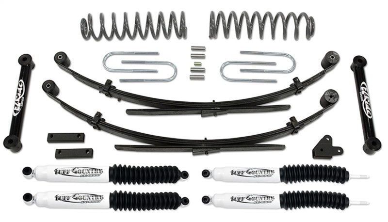 Tuff Country 87-01 Jeep Cherokee 4x4 3.5in Lift Kit with Rear Leaf Springs (SX6000 Shocks) - 43802KH