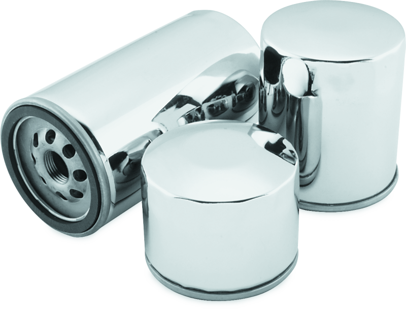 Twin Power Twin Cam and M8 Chrome Magnetic Oil Filter Replaces H-D 63798-99 with Backflow Valve - 603600